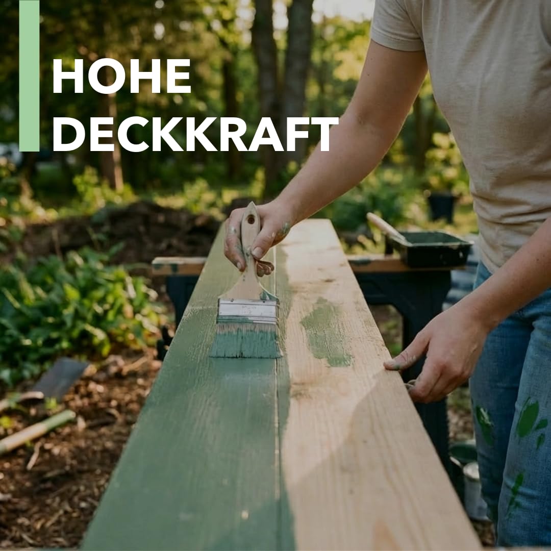 Lignocolor Holzfarbe Außen matt | wetterfeste Farbe für den Außenbereich (Aloe matt, 750ml) | hochdeckend & hochbeständig