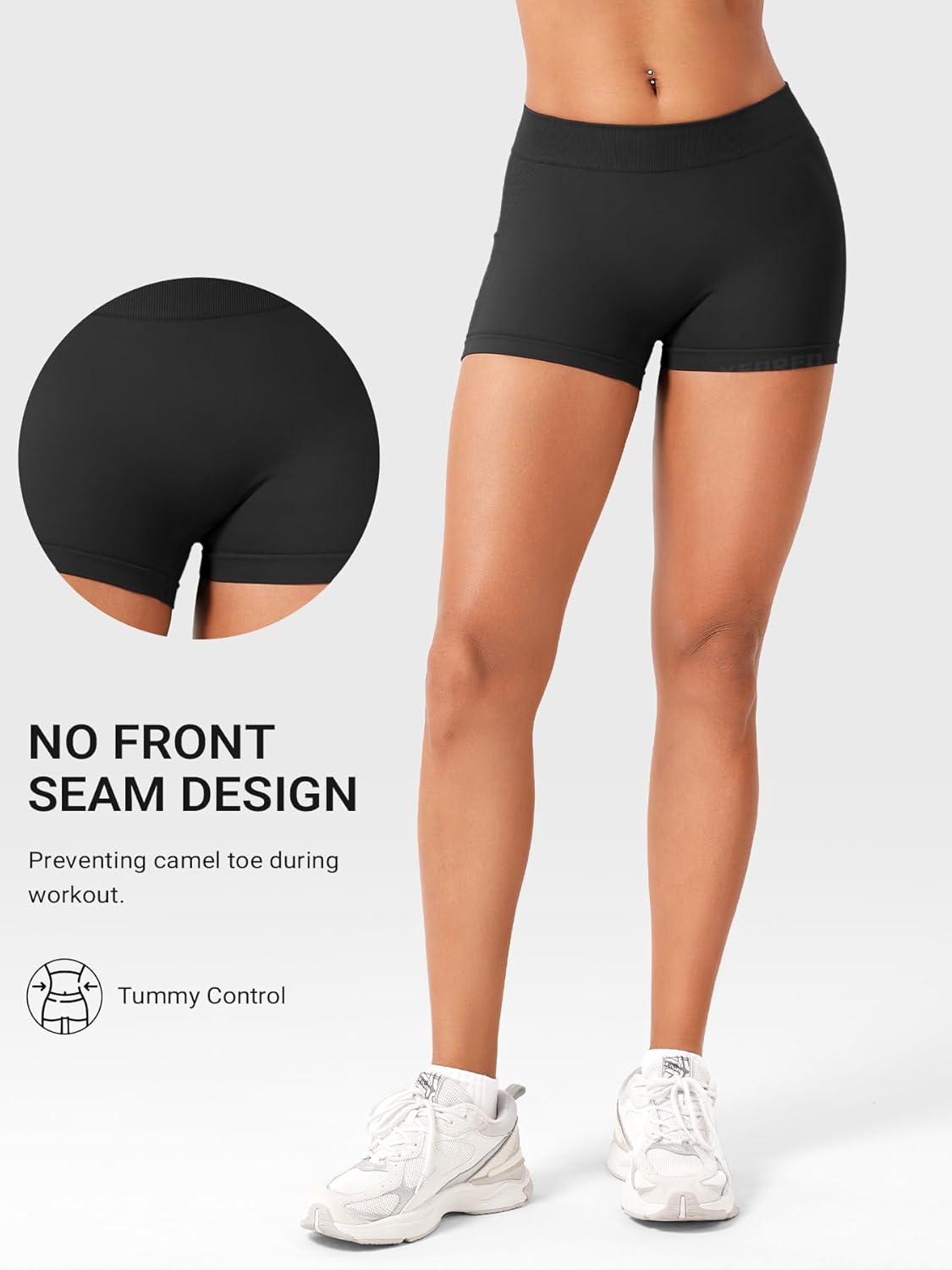 YEOREO Women Workout Booty Shorts Low Rise 2.5" Impact Scrunch Lifting Biker Gym Hot Shorts Spandex for Yoga Running