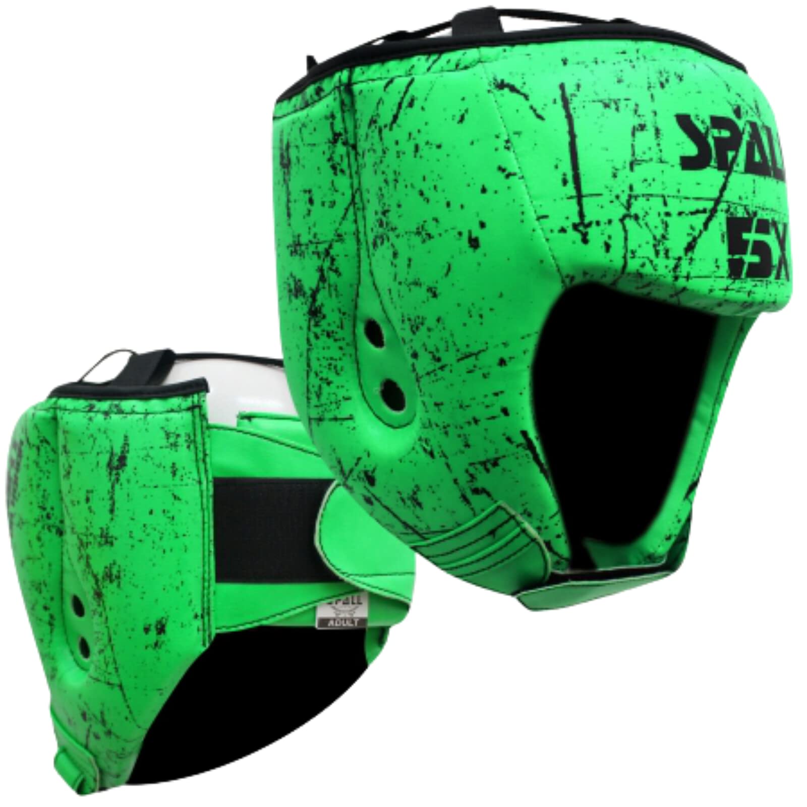 Spall Pro US Boxing Headgear, Sparring Helmet for Fighting Sports Karate Boxing Martial Arts MMA and Taekwondo 5X - F.Green