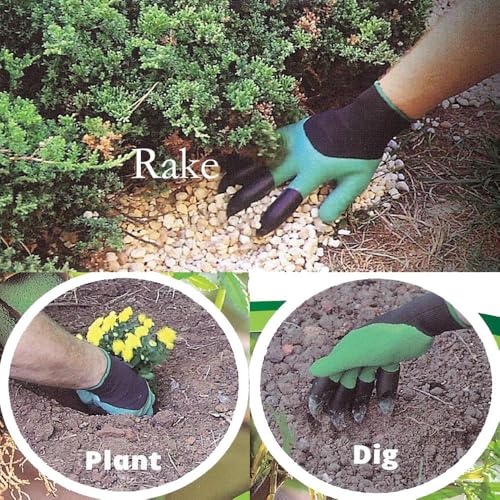 Waterproof Garden Gloves with Claws for Digging & Planting Puncture Resistant Latex Gardening Gloves, Hand Washable Outdoor Protective Gear for Flower and Vegetable Gardening - Image 4
