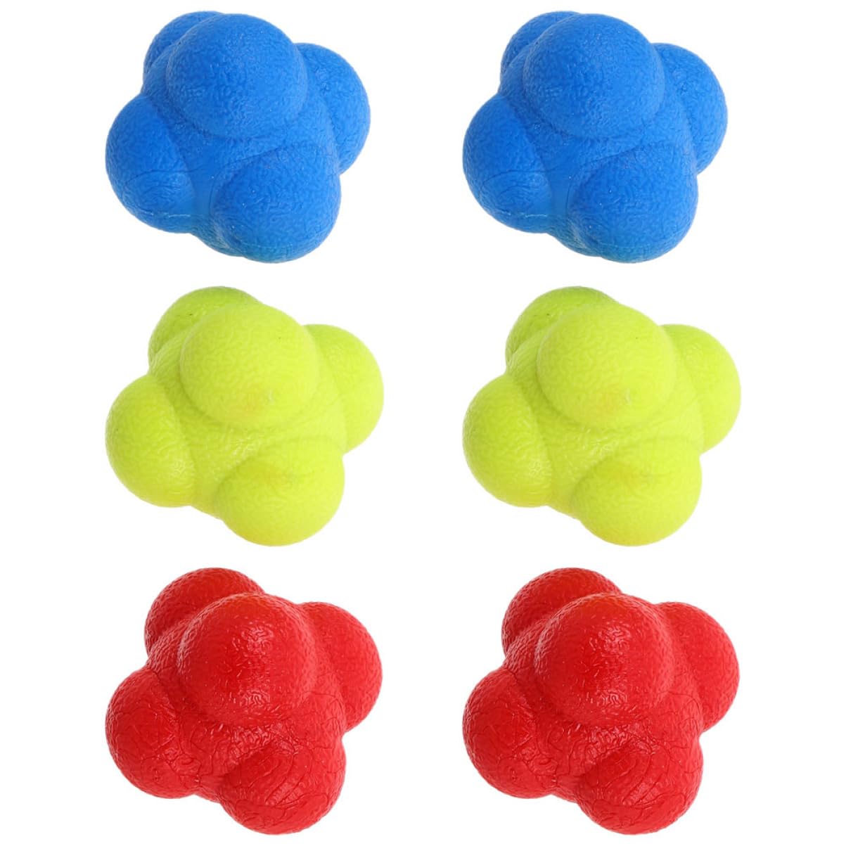 KOMBIUDA 6Pcs Reaction Speed Training Balls Enhance Hand Eye Coordination Reflexes for Sports Durable Elastic Mechanical Gear Ball for Adults Suitable for Various Training Methods