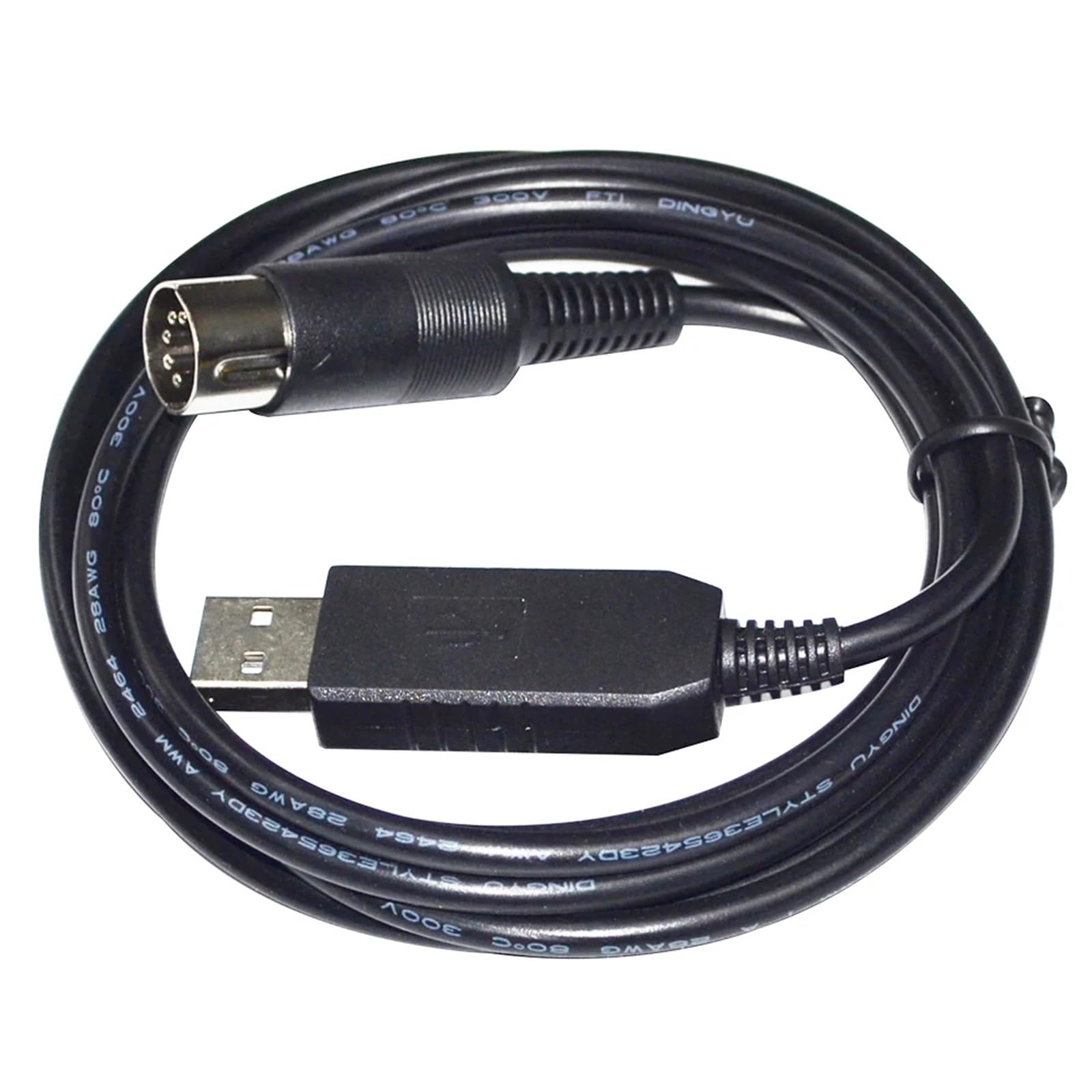 USB to DIN 5-PIN MALE RS232 SERIAL PROGRAMMING COMMUNICATION CABLE(5m)