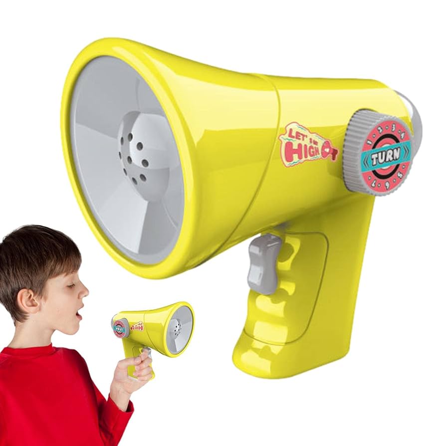 おもちゃ　コンパクトボイスチェンジャー 赤と黄色 　変声スピーカー おもちゃ コンパクトボイスチェンジャー 赤と黄色 変声