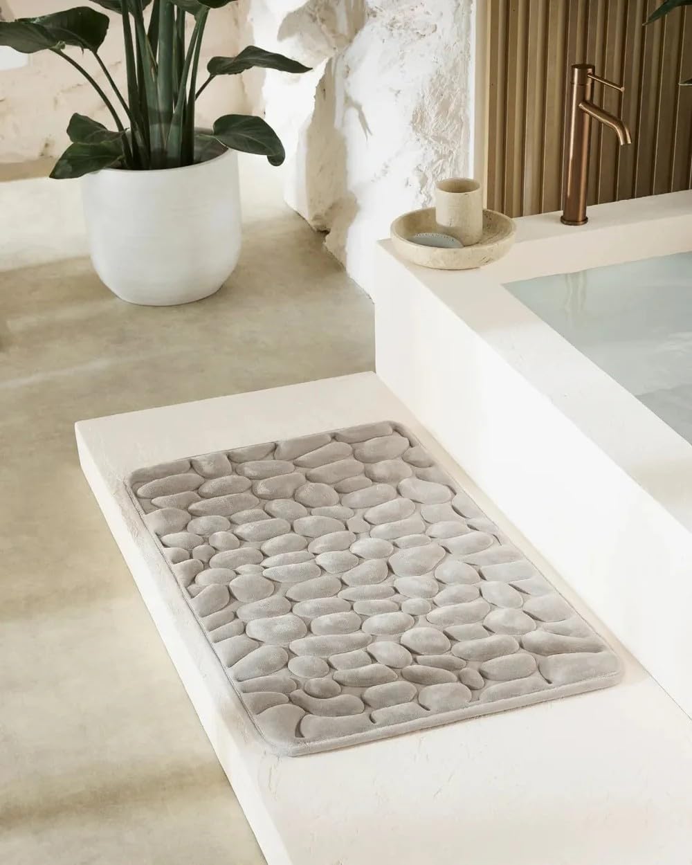AILISK Original la Berge Tapis de Bain Tapis de Bain Galet la Berge(Gris Clair,50 * 80cm)