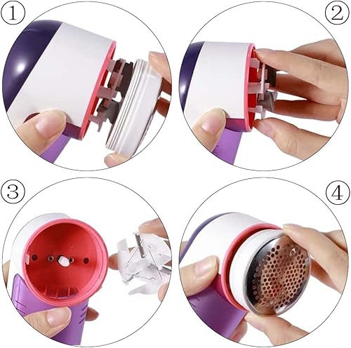 Miniatura 4 de 3 piezas de cuchillas de afeitar de tela afilada cuchilla de repuesto compatible con eliminación rápida de pelusas, cuchillas recortadoras de bolas