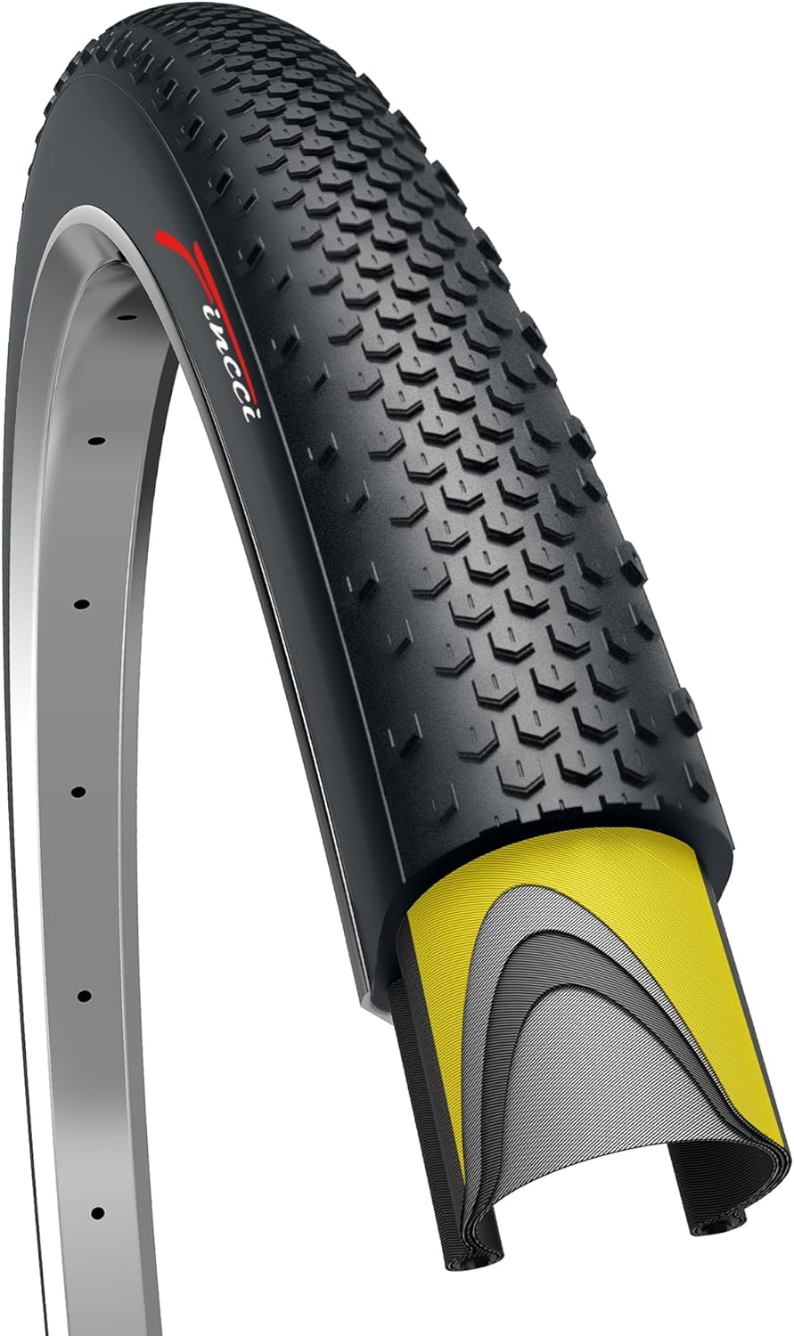Fincci Fahrradreifen 700x38c - Gravel Faltreifen 28 Zoll mit 1 mm Pannenschutz, 60 TPI Rennrad Mantel 40-622 für Gravel Bike, E Bike, Straße, Mountainbike MTB, Tourenrad