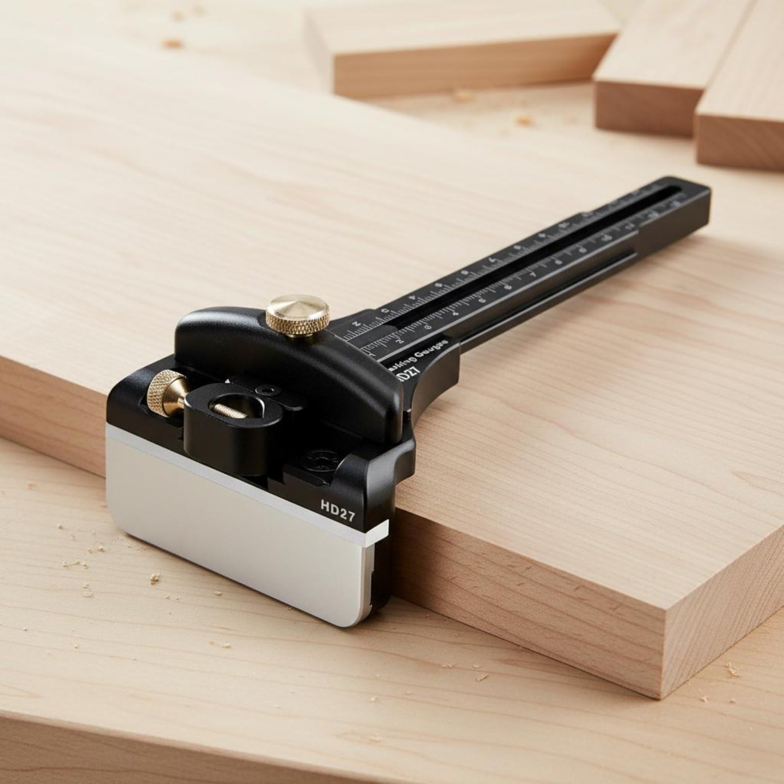 Regla de Medición de Aluminio Escantillón de Carpintero de Regla Ajustable con Construcción de Aleación y Brazo Móvil Adecuada para Maquetado Referencia de Bordes