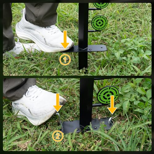 BOOSTEADY Metal Swing Dueling Tree Target Stand with 8 Steel Plates, Heavy Duty Alloy Rotate Swing Target for Airgun Shooting Practice by BOOSTEADY - Image 6