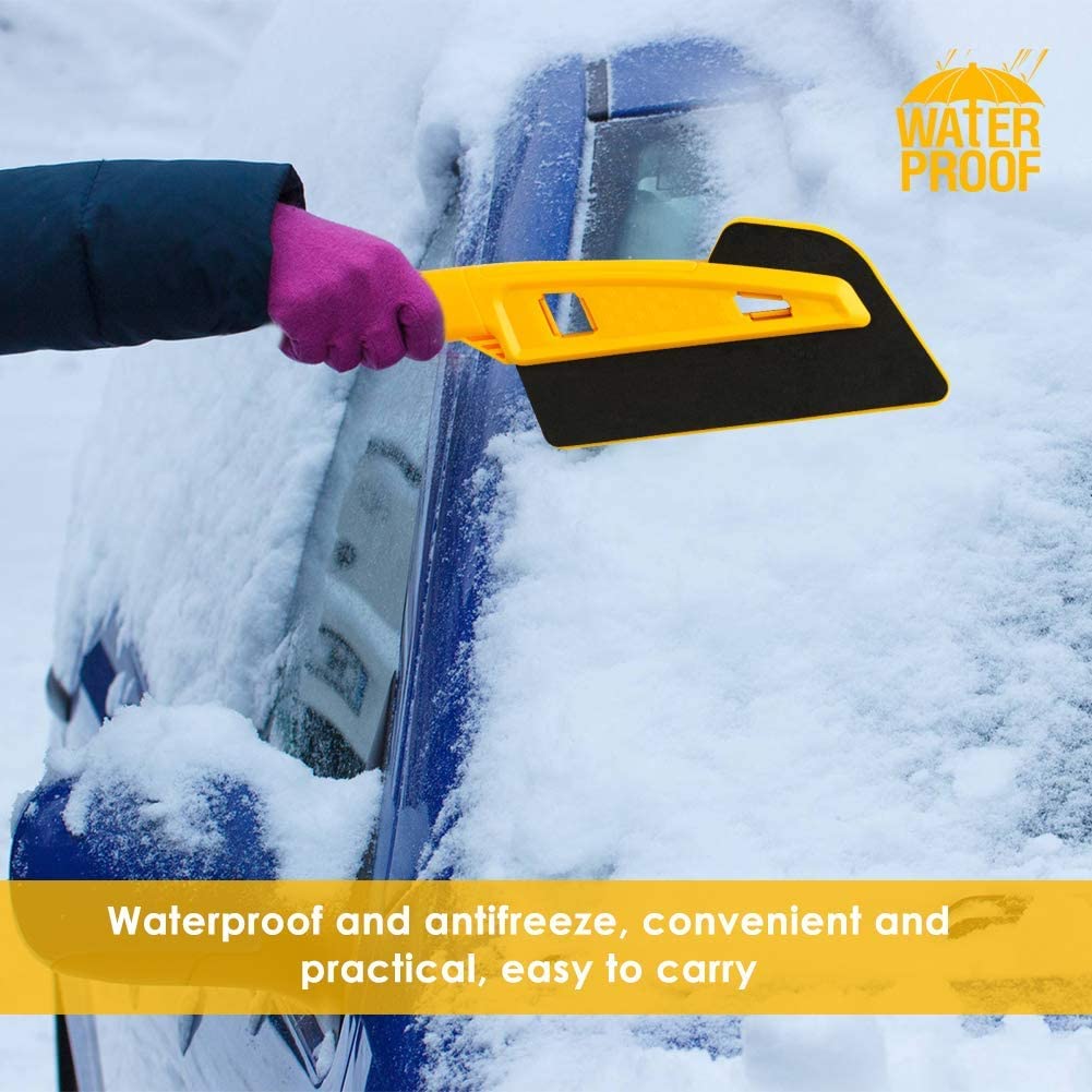 2w1 Gąbka Snasshield Gąbka Snow Pędzel + Scrober, Szkło przedszkolne Scrate Frost Ice Remover narzędzie do samochodu ciężarówki, z torbą do przechowywania