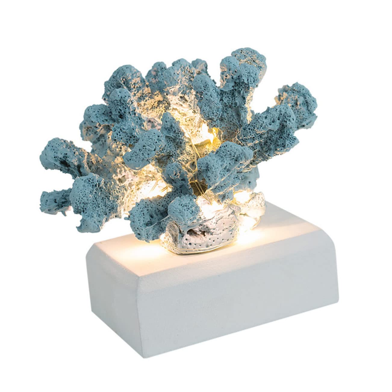 Cabilock 1Pc Artificial Coral Ornament for Home Decor Luminous Simulated Resin Coral Prop for Indoor Scene Layout Unique Nautical Decoration for Living and Office