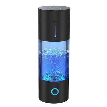 Hydrogen Water Generator Bottle - with SPE and PEM Technology,Tritan, BPA Free, Rechargeable Hydrogen Rich Water Cup Water Ionizer Portable Hydrogen Water Maker & Machine Black