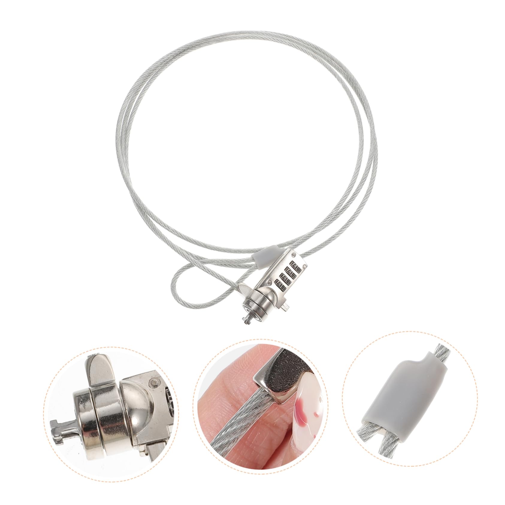 Blocco Sicurezza Per Computer Portatile 1.8m - Antifurto Con Codice 4 Ruote - Foto 7