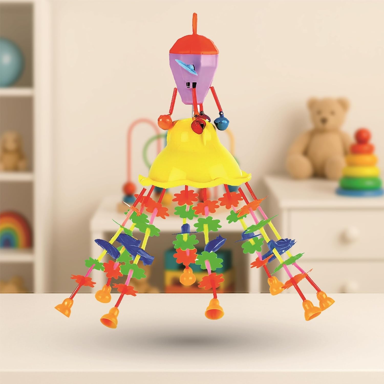 Merry Go Round Baby Musical New jhoomer Toys with Hanging Baby Jhoomer Rattle Kids Toy.-image-39