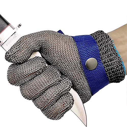 stainless steel cleaning gloves - ARCLIBER Cut Resistant Gloves Stainless Steel Wire Metal Mesh Butcher Safety Work Gloves for Cutting,Slicing Chopping and Peeling(Large)