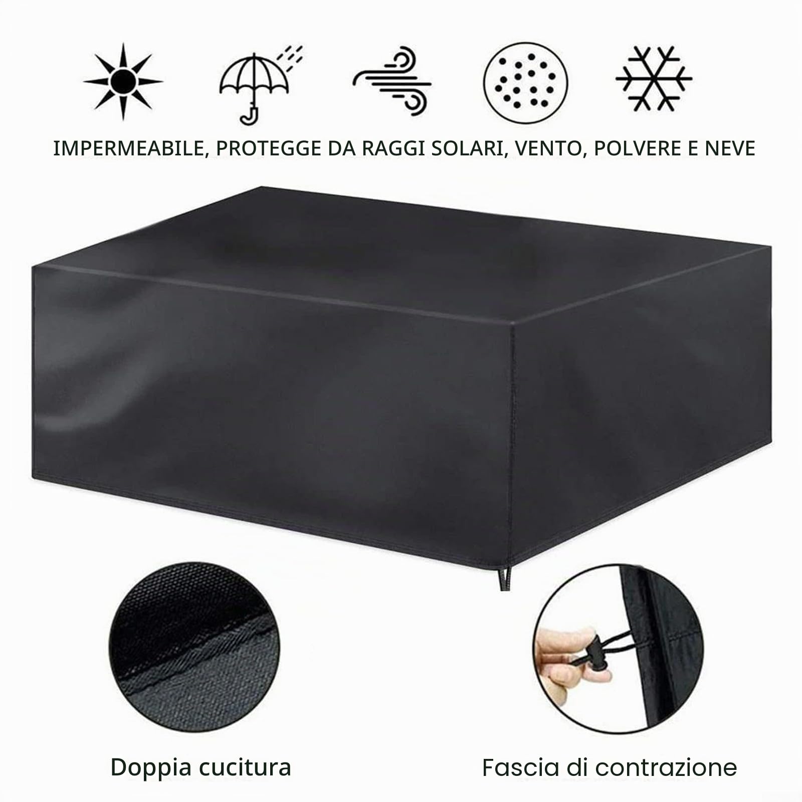 Rivestimento per tavolo da calcio balilla, 170 x 117,5 x 69,5 cm, impermeabile, resistente ai raggi UV, per tavoli da gioco di calcio standard