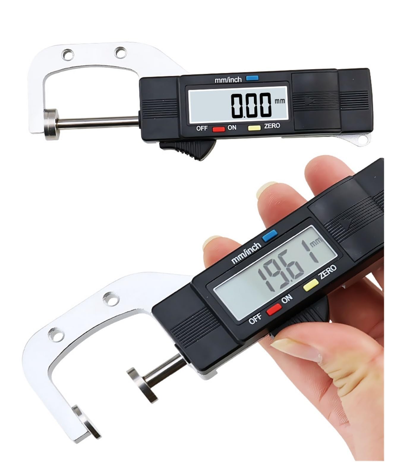 Cyfrowe Mierniki Grubości Mini Przenośny Poziomy Elektroniczny Miernik Narzędzie Pomiarowe Suwmiarka 0-25.4mm Rozdzielczość 0.01mm