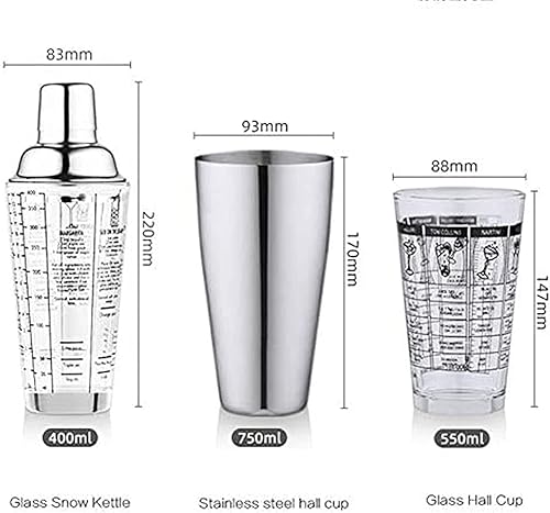 Miniatura 3 de ONOTEC Kit de camarero con soporte de bambú espresso. Hermoso juego de barra coctelera Cobbler con herramientas de barraaccesorios de barra. Kit de