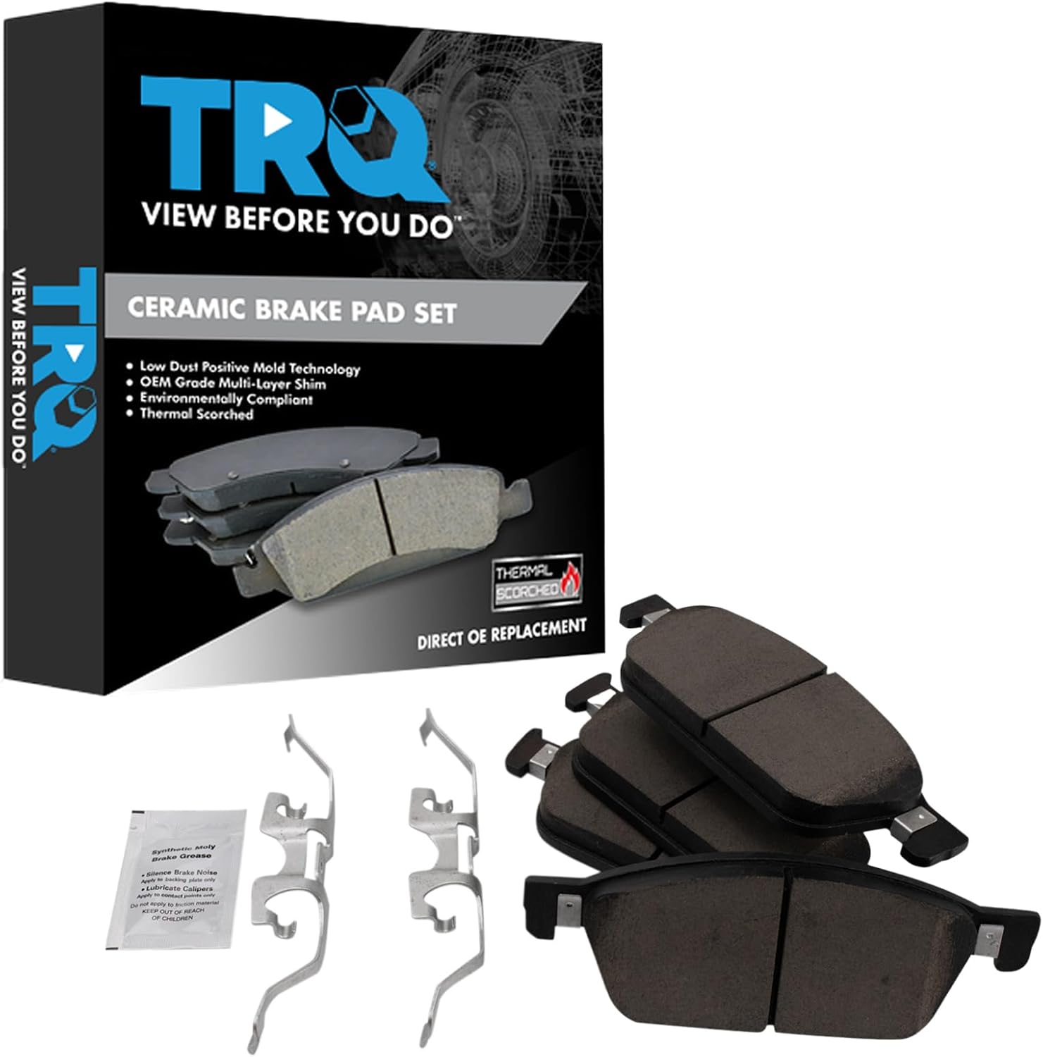 TRQ Front Brake Pads Ceramic Compatible with 2015-2018 Ford Focus 2015-2019 Lincoln MKC
