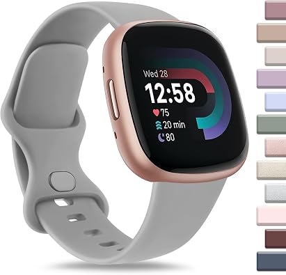 AK Sport Band Compatible with Fitbit Sense 2 / Sense Bands/Fitbit Versa 4 / Versa 3 Bands Women Men, Classic Soft Silicone Straps for Fitbit Sense 2 / Sense/Versa 4 / Versa 3 Smart Watch
