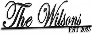 Custom Family Name Sign – Personalized Metal Last Name Wall Decor with EST Year