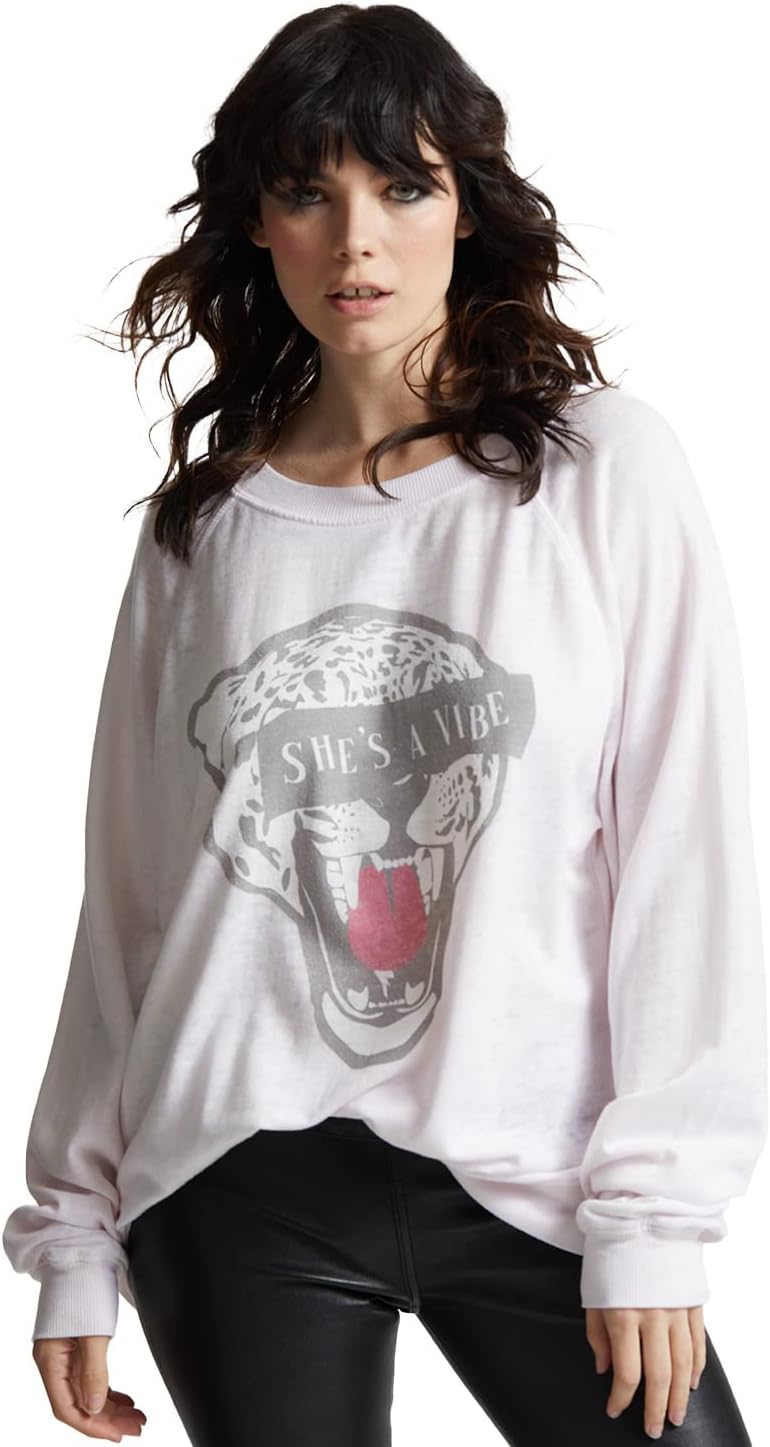 RECYCLED KARMA She's A Vibe Women Sweatshirt Crystal Pink