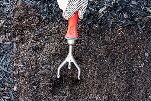 Garden Weasel 91367 Double-Sided Garden Cultivator Hand Tiller - For Loosening Soil, Weeding And Digging - Weather And Rust Resistant #TOP3