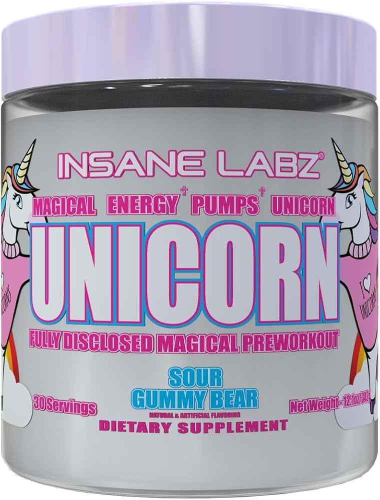 Insane Labz Unicorn Pre-Workout for Women, Magical Energy, Focus & Pumps — 사진 1