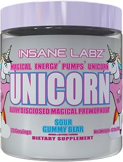 Insane Labz Unicorn Pre-Workout for Women, Magical Energy, Focus & Pumps