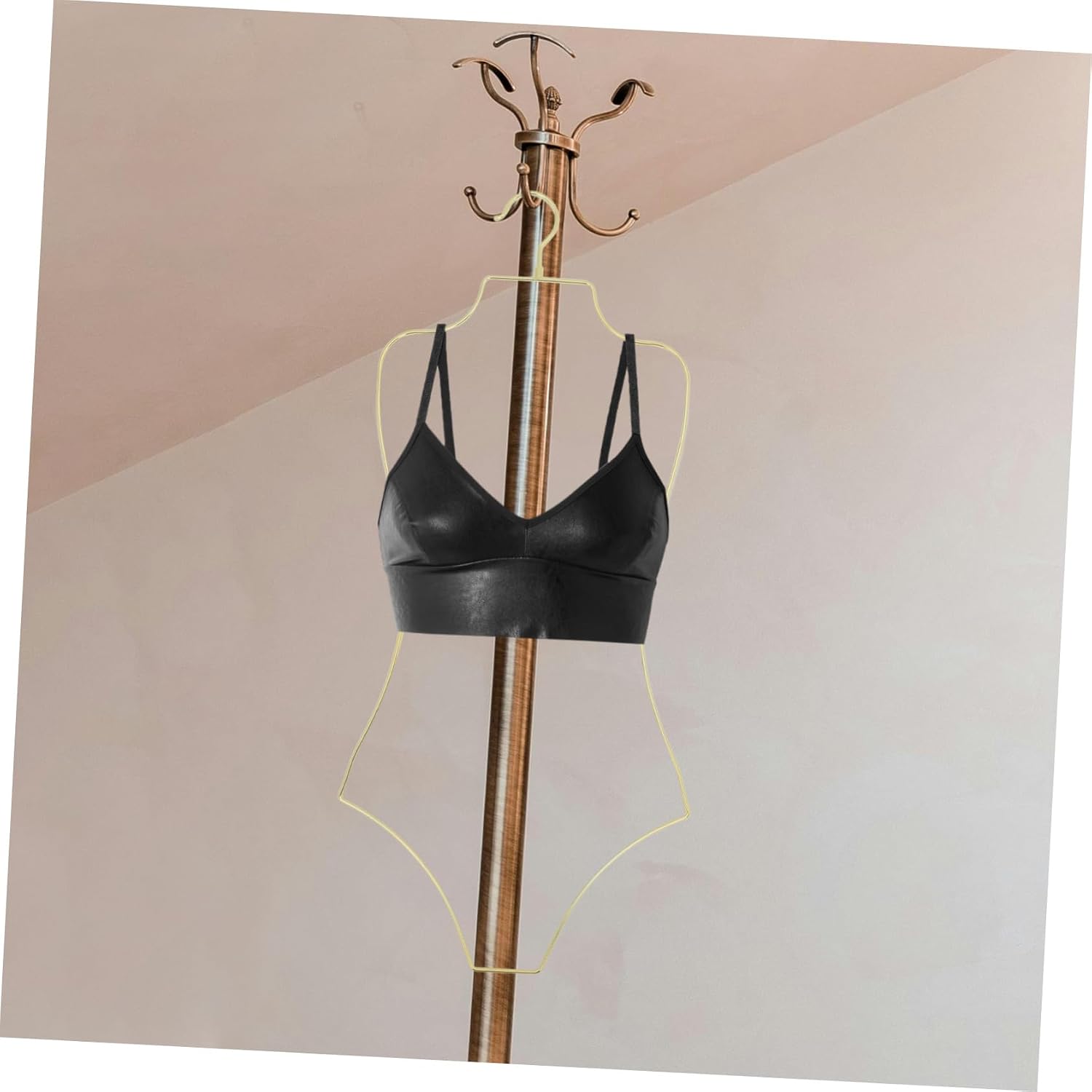 Holibanna Foldable Swimsuit Hanger 2pcs Plastic Bikini Hanger for Swimwear Adjustable Swimwear Hanging Rack Space Saving Clothes Organizer for Closet Storage