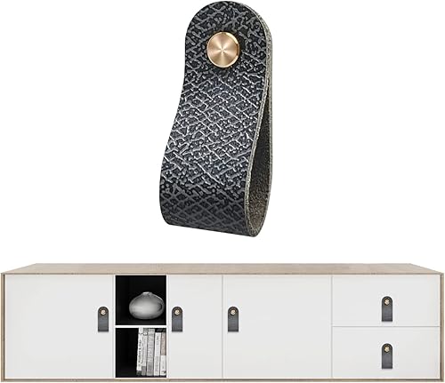 Miniatura 8 de Pomos de cuero para aparador, paquete de 12 pomos para cajones de aparador, pomos suaves para cajones que mejoran el aspecto de los muebles,