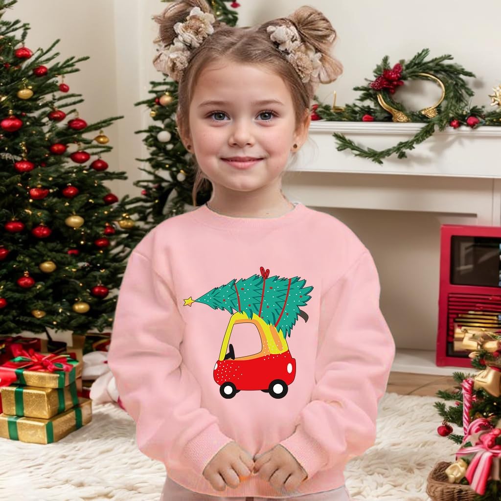 YHHR Toddler Christmas Sweatshirts Merry Christmas Sweater Baby Girl Xmas Santa tree Outfit 1-6 years