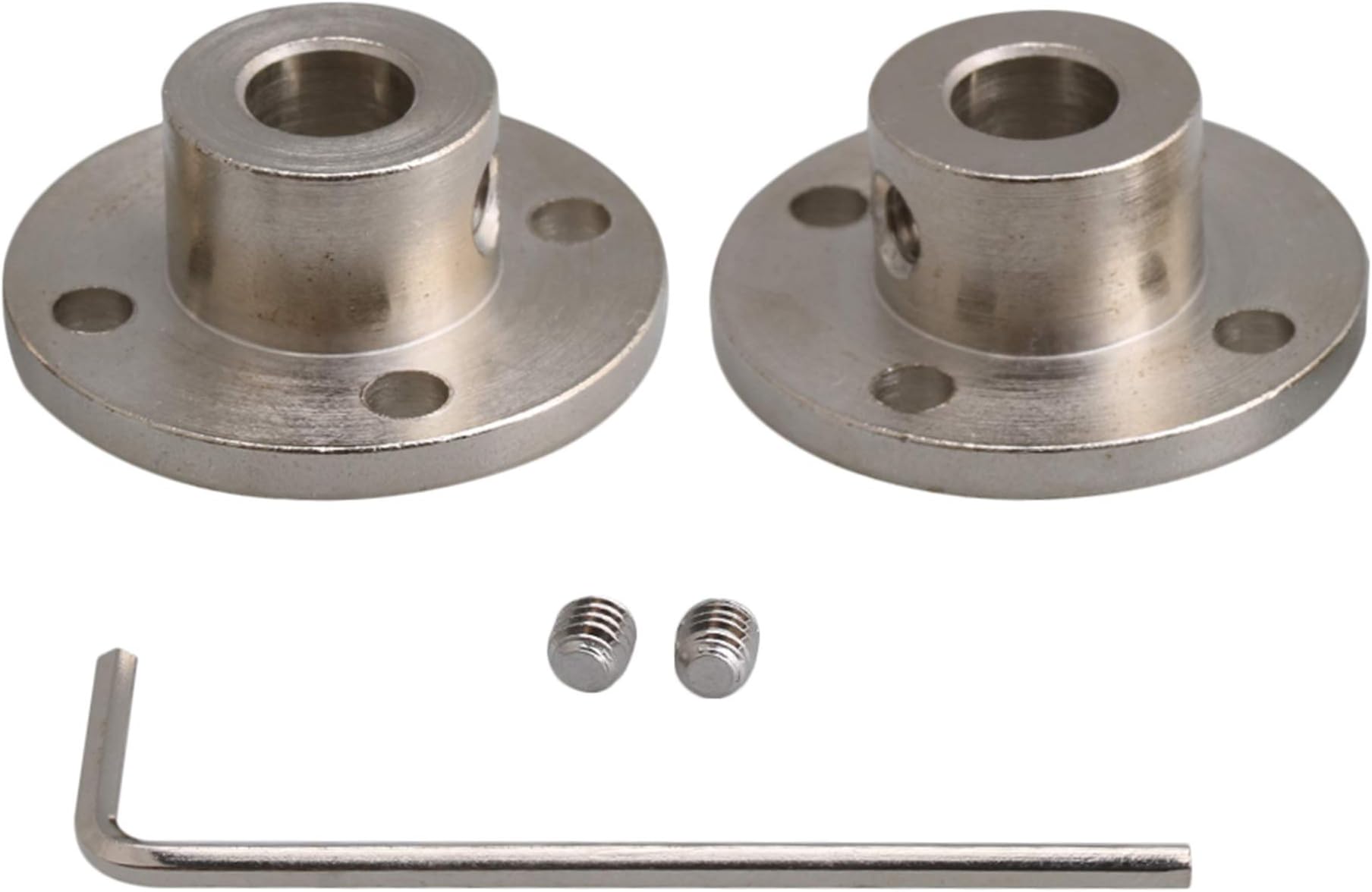 Yibuy 2PCS 8mm Flange Coupling Connector Steel Flange Coupling Shaft Motor Joints for DIY Parts
