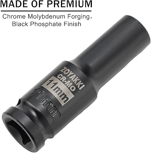 Miniatura 260 de Enchufe de impacto de 6 PT de 1/2" x 0.827 in de profundidad, CR-MO, 1/2 pulgada de accionamiento de 6 puntos para una fácil extracción