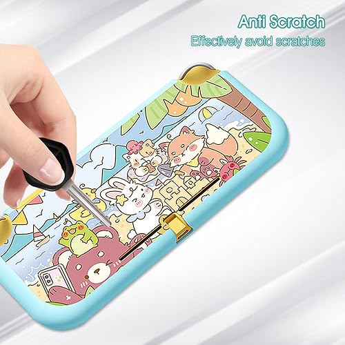 Miniatura 2 de PERFECTSIGHT Frog Bear Bunny Kitty Case Compatible with Nintendo Switch Lite Protective Case, Kawaii Soft TPU Slim Protective Cover for Kids Boys