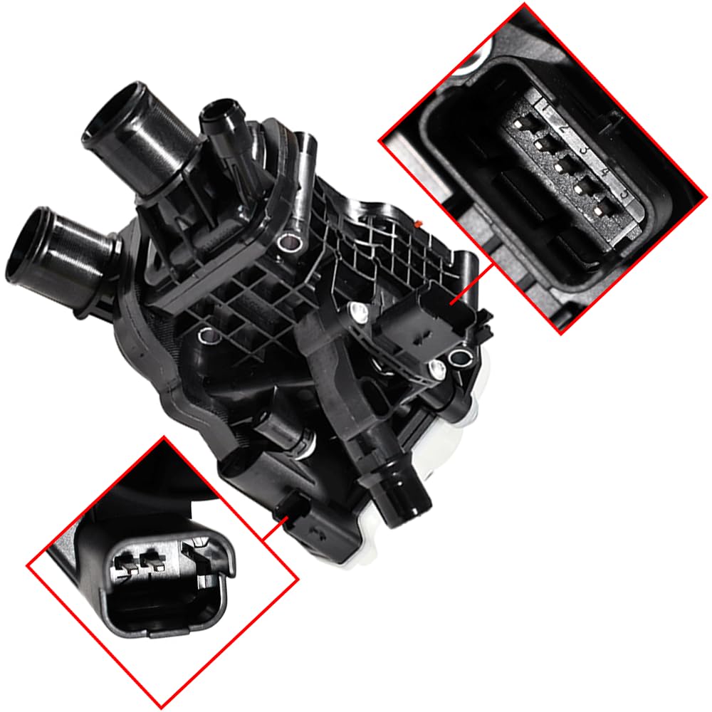 Termostato con carcasa termostática compatible con Peugeot 308 508 CITROEN Ford C-Max 2 Focus 3 2.0 TDCi 9804160380 9849443980 1876476 2264810