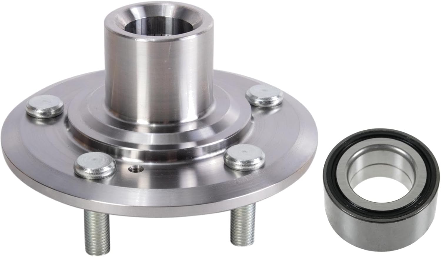 TRQ Front Wheel Bearing and Hub Assembly Kit 2 Piece Compatible with 2007-09 Acura RDX 2010-12 RDX SH-AWD 2013-18 RDX All Wheel Drive 2007-11 Honda CR-V 4 Wheel Drive 2012-17 CR-V All Wheel Drive