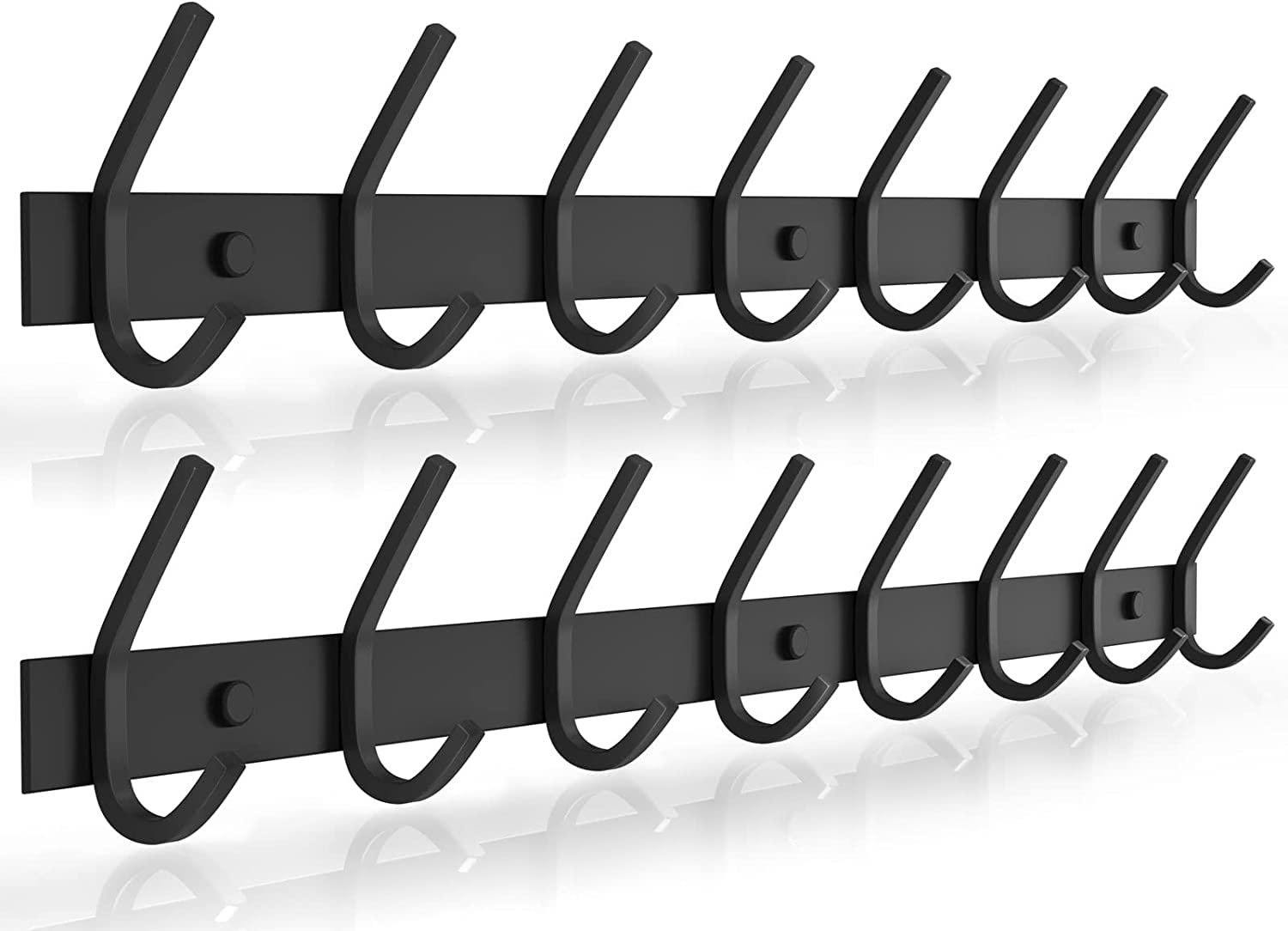 Jedo Hat & Coat Hook Rail - 5 Hooks - Satin Stainless Steel