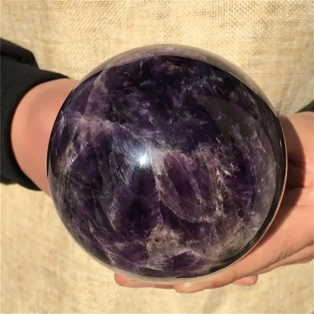 BKGWCSOR Stone Dreamy Amethyst Ball Quartz Crystal Sphere Gem(700-800g)