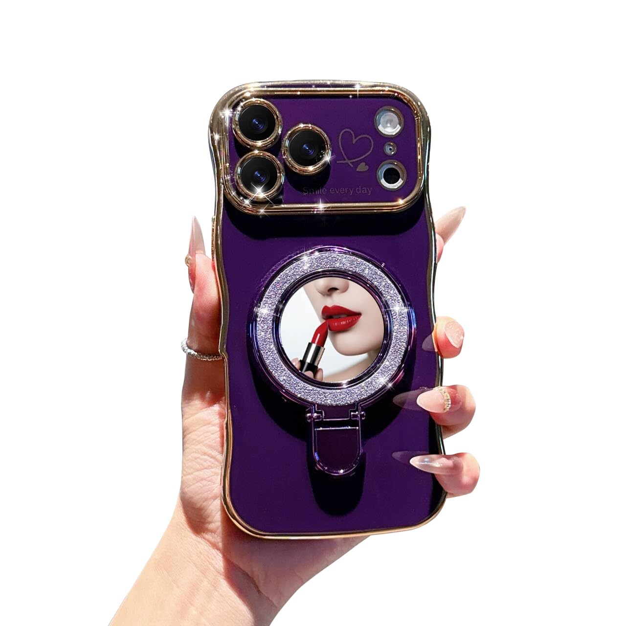 Coque iPhone 17 Pro Max avec miroir et béquille plaquée - 8