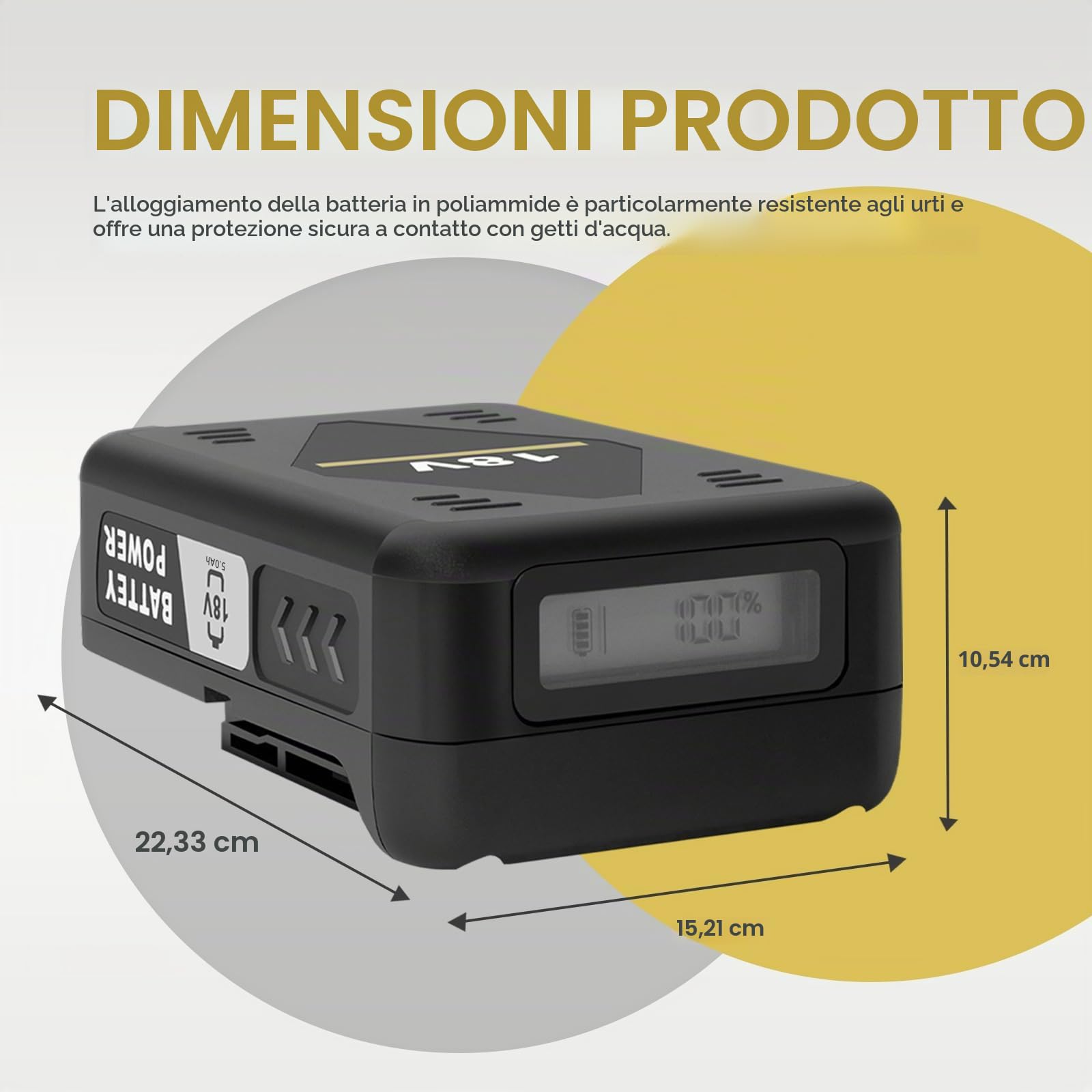 5.0Ah per batteria Kärcher compatibile con Starter Kit 18V Batteria agli ioni di litio 18/50 per tutti i dispositivi della piattaforma 18V Battery Power (nero)