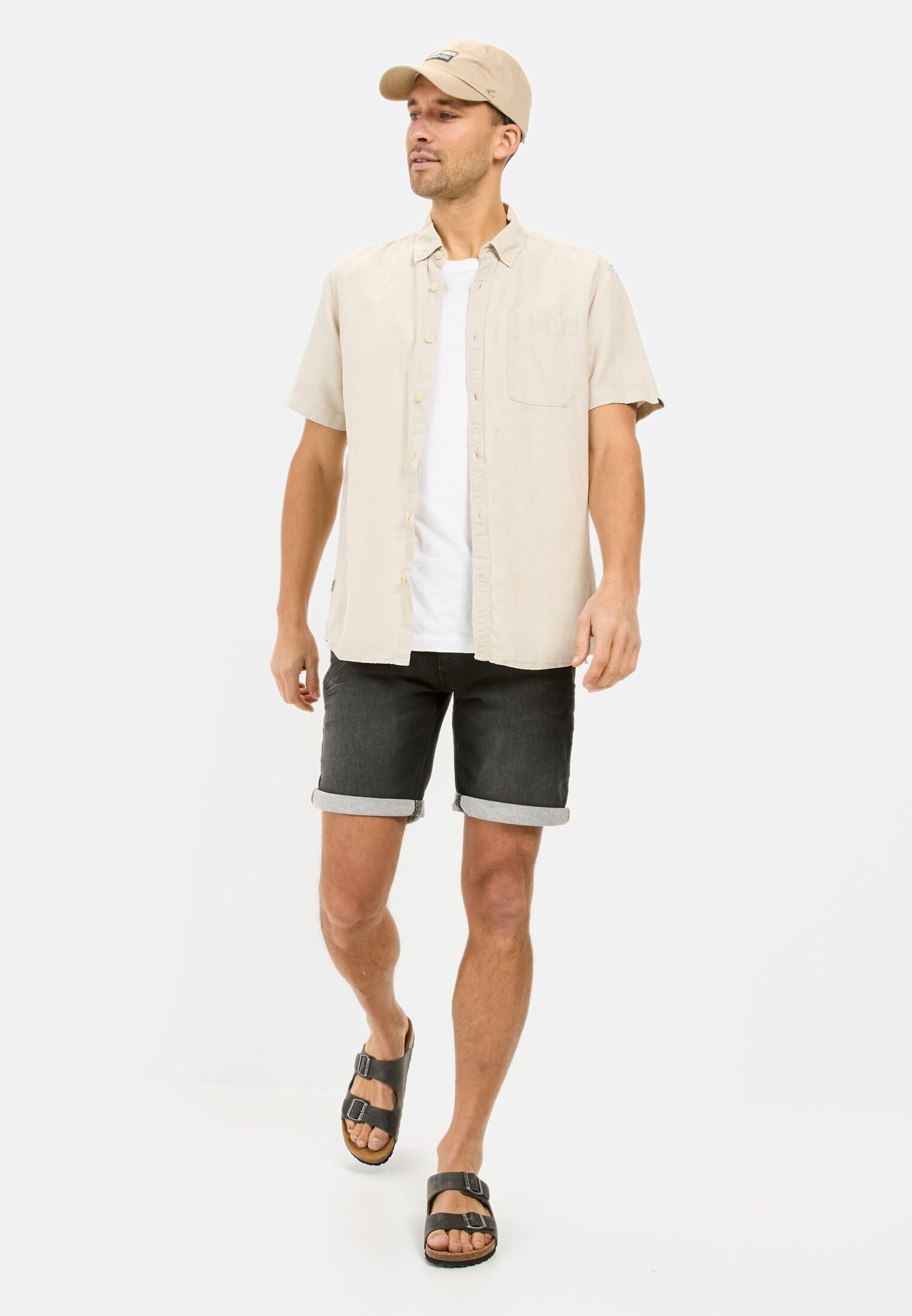 camel active Herren fleXXXactive® Bermuda Shorts mit Umschlagsaum