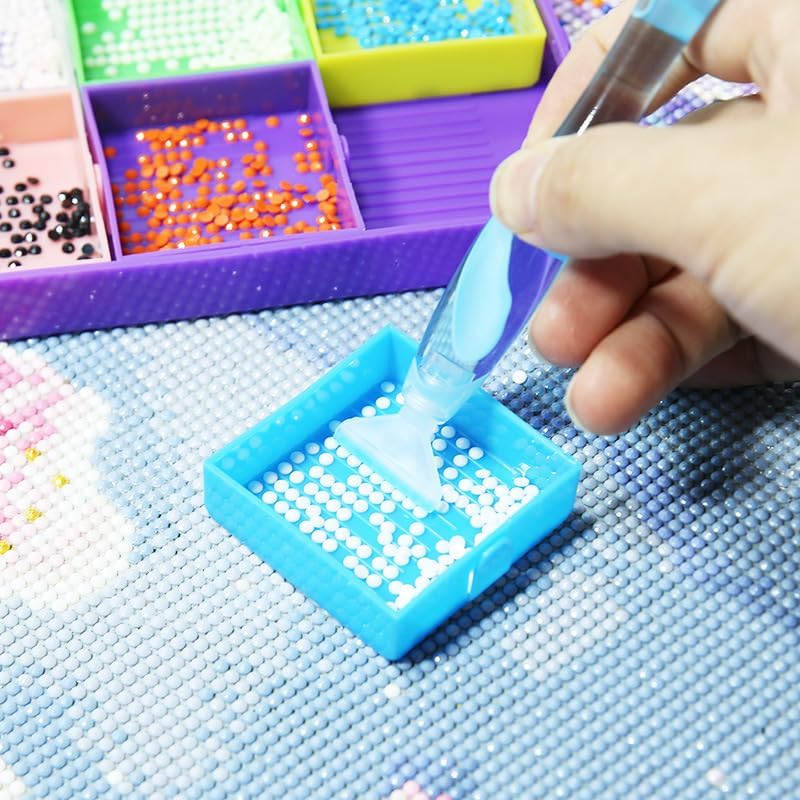 Miniatura 5 de Bolígrafo de pintura de diamante, bolígrafo de arte de diamante con puntas de rosca, accesorios de pintura de diamante de resina, kits de