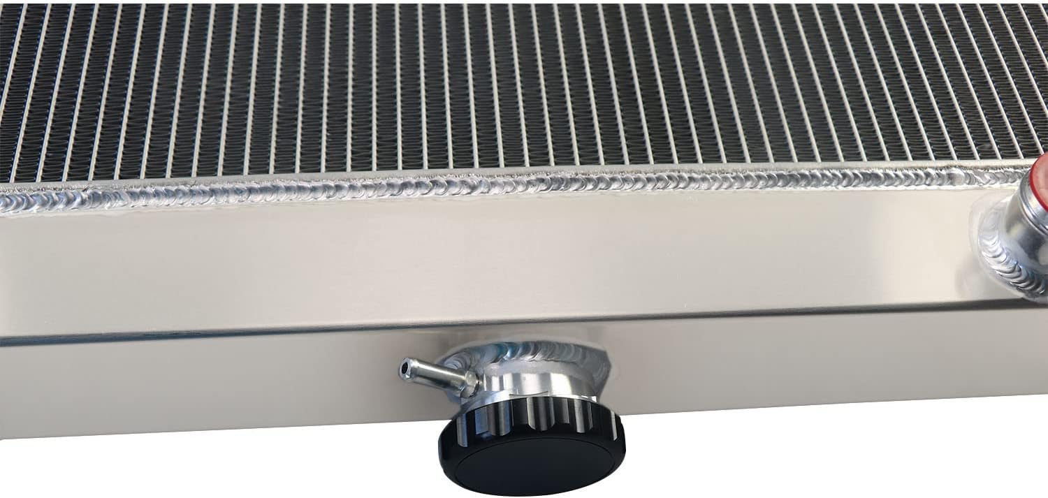CC1919 4 Row All Aluminum Radiator for 1972-1986 Jeep CJ5/CJ6/CJ7 Radiador 2.5L L4/4.2L L6/5.0L V8 Radiators 1973 1974 1975 1976 1977 1978 1979 1980 1981 1982 1983 1984 1985