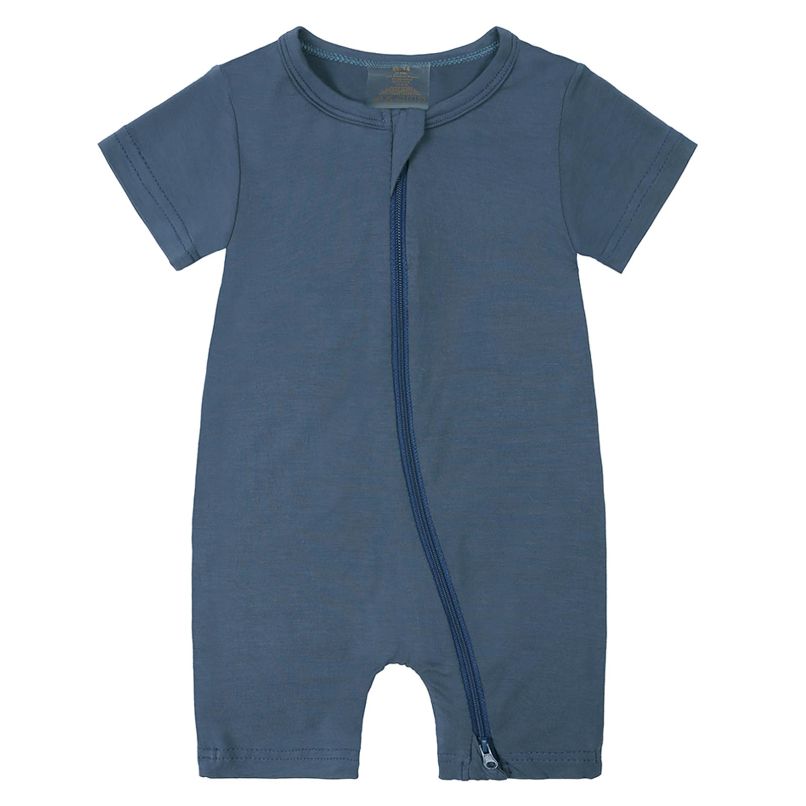 Exemaba Unisex Baby Short Sleeve Romper Rayon Zipper Summer Jumpsuit Sleep and Play