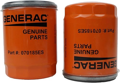 Generac Paquete de 2 filtros de aceite originales 070185ES para 070185E 70185 OEM