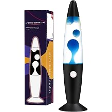 QQP 13 Inches Blue Magma Lamp,Present for Adults Teens and Kids,Liquid Motion Lamps Blue Classic Room Decor for Office Bedroom,Cool Lamp,Black Base