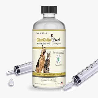 No More Tapeworms in Cats and Dogs- Dewormer for Cats and Dewormer for Dogs - Chicken Flavour 120 MLS with 3ml Dropper