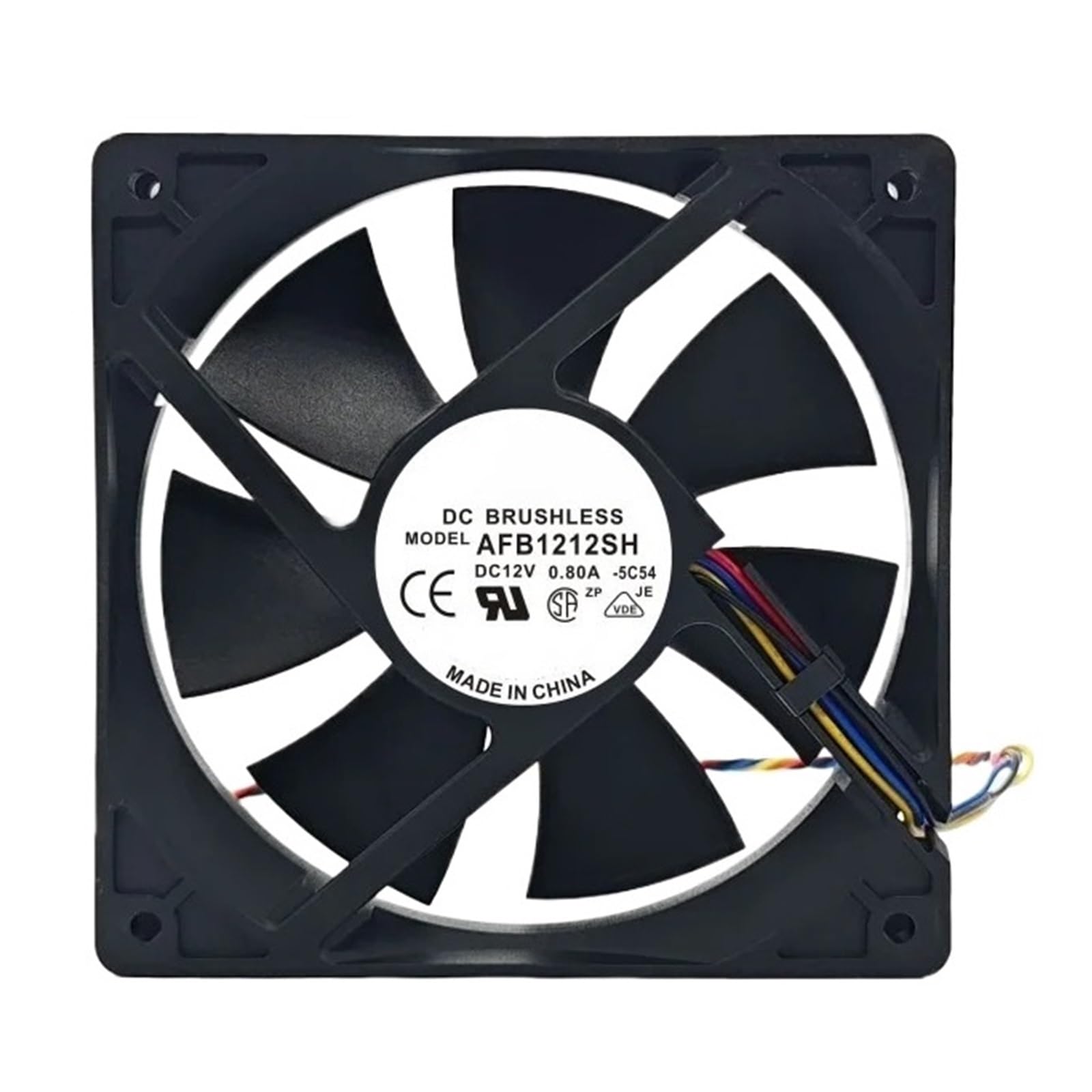 WESAWQGH AFB1212SH 12VDC Fan 120x120x25mm Cooling Fan(Wire Leads - 4)