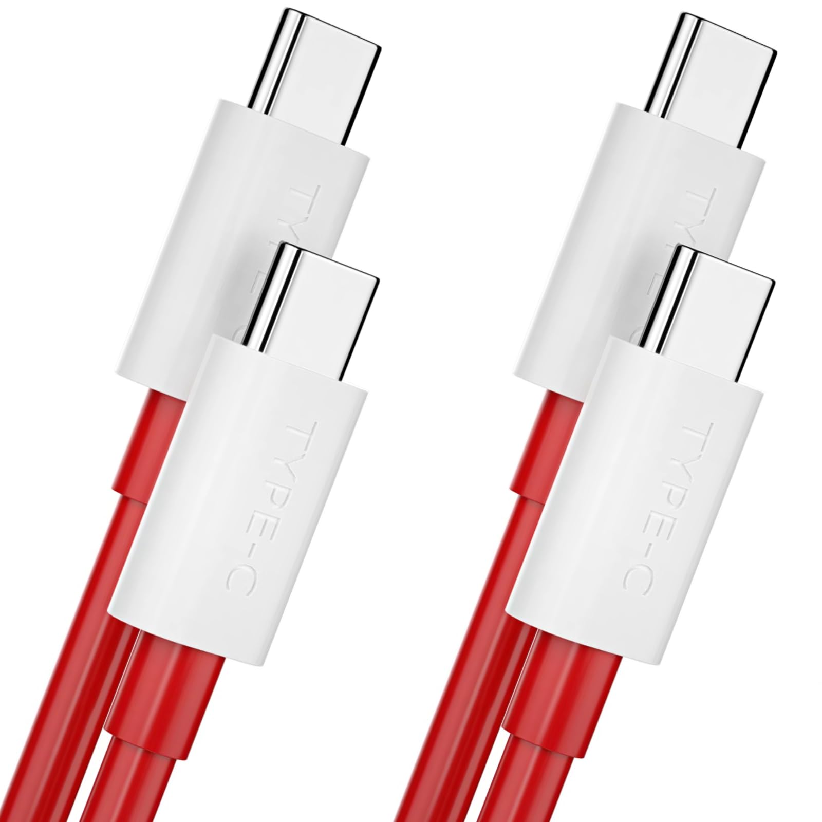 USB C to USB C Cable 2 Pack 2m Warp Charge 65W Charging Cable PD Fast Quick Charger Cord for iPhone 16 Pro Max 17 Air 16e 15 Plus for OnePlus 10T for Samsung S25 S24 S23 S22 S21 for iPad A16 10 Pixel