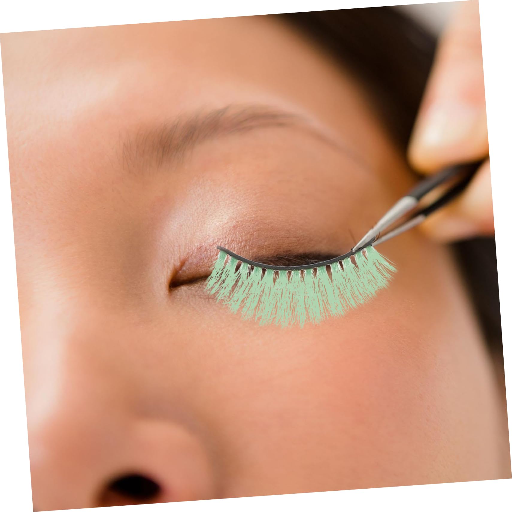 Housoutil 25 Paia ciglia finte colorate ciglia soffici frustata falsa extension ciglia colorate ciglia naturali ciglia cosmetiche estendere 3d Imitazione
